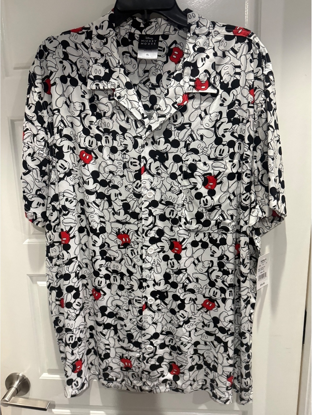 NWT Disney Mickey Mouse XL Print Button-Up Shirt XL